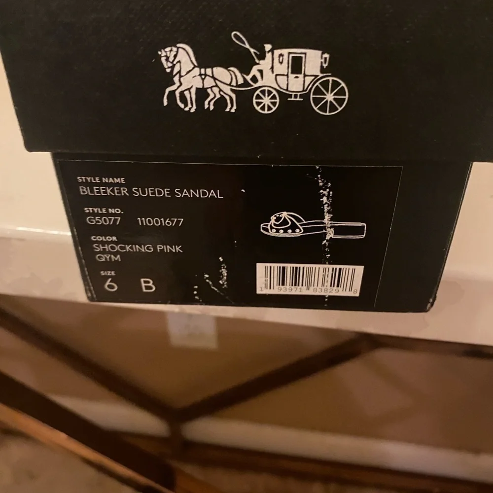 New WITH BOX PINK COACH SANDALS SIZE 6 - Picture 2 of 12